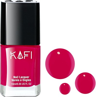 KAFI Premium Nail Polish - Long lasting, Non Toxic, High Shine, Vegan, 10-Free Formula, SalonPro-(Pink) Victorious Diva