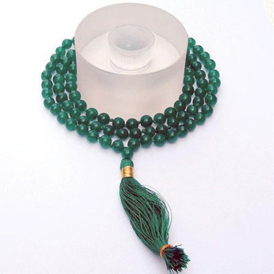 Holy Krishna Energized Green Jade Mala Jade Stone Necklace