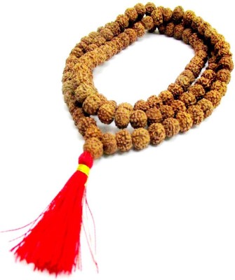 SHIVOHAM Lab Certified 7 Mukhi Indonesian Rudraksha Mala (108+1 beads) 7mm) Wood Necklace