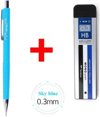 SAKURA Cushioning point Mechanical Pencil 0.3mm With lead hb Pencil(Sky blue)