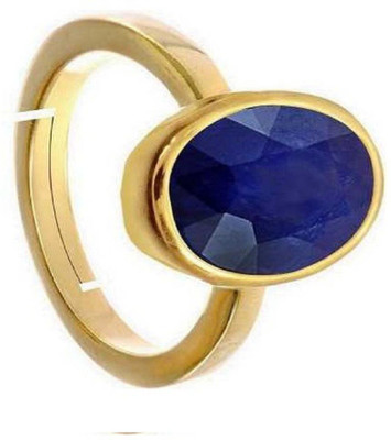 RATAN BAZAAR Copper Sapphire Gold Plated Ring
