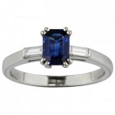 KUNDLI GEMS Blue Sapphire Ring Natural stone Precious Neelam Certified and Astrological Purpose for unisex Stone Sapphire Silver Plated Ring