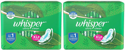 Whisper bindazzZ nights XL+ ( 7+7 pads ) Sanitary Pad (Pack of 2)