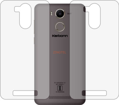ZINGTEL Back Screen Guard for KARBONN K9 KAVACH 4G (Matte Finish)(Pack of 2)