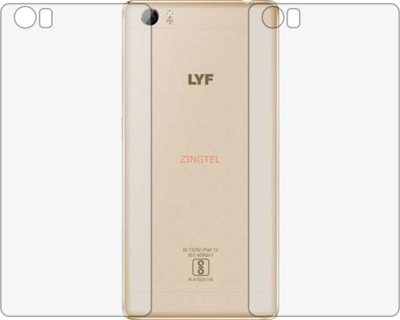 ZINGTEL Back Screen Guard for LYF WATER F1S (Matte Finish)(Pack of 2)