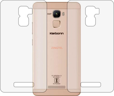ZINGTEL Back Screen Guard for KARBONN AURA NOTE (Matte Finish)(Pack of 2)