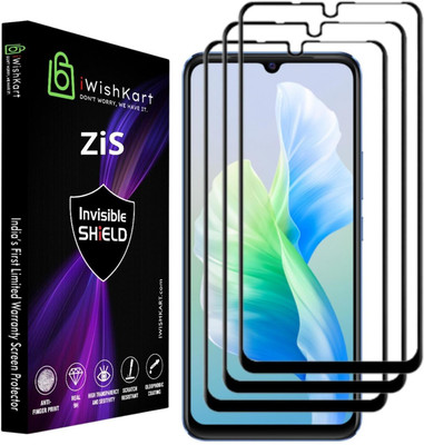 iWishKart Edge To Edge Tempered Glass for Oppo A16e 5G(Pack of 3)