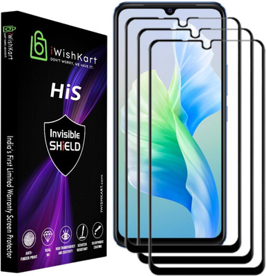 iWishKart Edge To Edge Tempered Glass for itel vision 3 5G(Pack of 3)