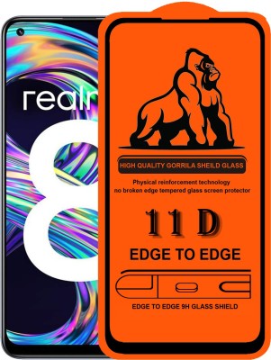 Forego Edge To Edge Tempered Glass for realme 8(Pack of 1)