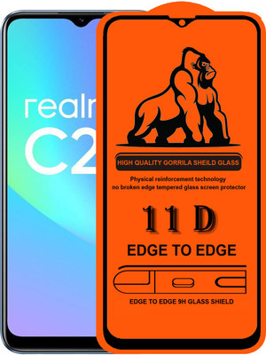 HQ Protection Edge To Edge Tempered Glass for Realme C25(Pack of 1)