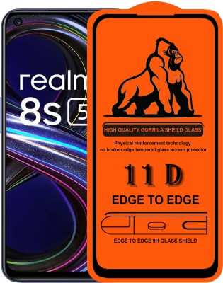 Forego Edge To Edge Tempered Glass for Realme 8s 5G(Pack of 1)