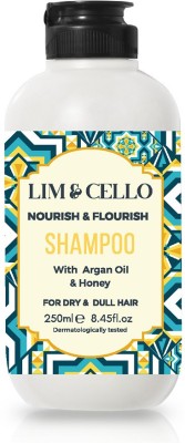 Lim & Cello Nourish & Flourish Shampoo With Argan Oil & Honey for Dry Hair(250 ml)