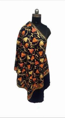 PASHTUSHS Wool Floral Print Women Shawl(Multicolor)