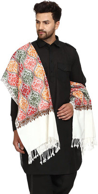 Braid N Cord Polyester Wool Blend Embroidered Men, Women Shawl(Multicolor)