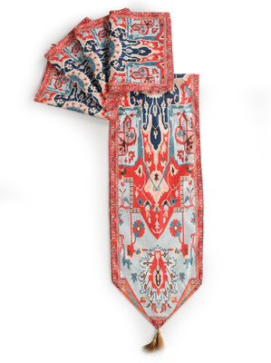 AAZEEM Multicolor 45 cm Table Runner(Velvet)