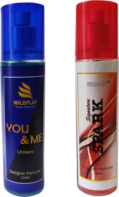 Wildplay You & me 125ml perfume 1pc. and Signature Spark 125ml perfume 1pc. Perfume  -  250 ml(For Men & Women)