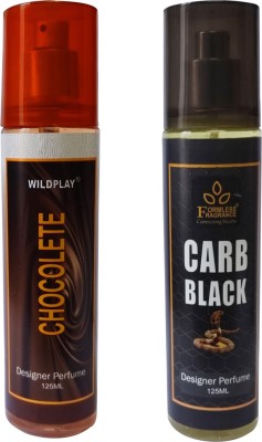 Wildplay Chocolate 125ml perfume 1pc. and Carb Black perfume 1pc. Perfume  -  250 ml(For Men & Women)