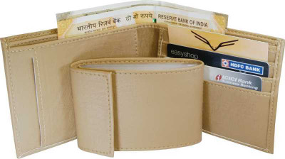 LNSAR Men Formal, Casual, Evening/Party, Ethnic, Travel, Trendy Beige Artificial Leather Wallet(8 Card Slots)