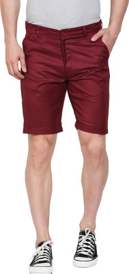 AD & AV Solid Men Maroon Casual Shorts
