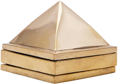 AIR9999 Brass Multi Layer Vastu Correction Pyramid Decorative Showpiece  -  2.5 cm(Brass, Multicolor)