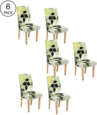 Dakshya Industries Polycotton Floral Chair Cover(Green Pack of 6)