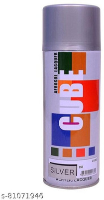 CUBE Silver Spray Paint 450 ml(Pack of 1)