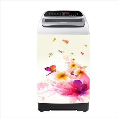 Devil designs 61 cm colorful butterfly Washing Machine Sticker (Size :- 61 X 89 cm)Sticker2 Self Adhesive Sticker(Pack of 1)