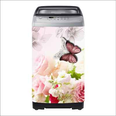 wildartcreation 61 cm colorful butterfly Washing Machine Sticker (Size :- 61 X 89 cm)Sticker19 Self Adhesive Sticker(Pack of 1)