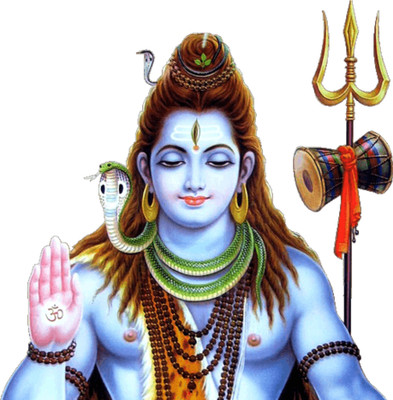 Saiii Designs 48 cm Mahakaal Mahadev Shiva Self Adhesive Sticker(Pack of 1)