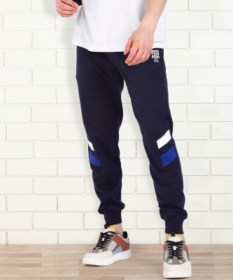 PROVOGUE Colorblock Men Dark Blue Track Pants