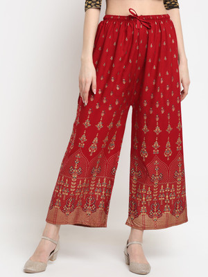 STYLE PREZONE Relaxed Women Maroon Trousers