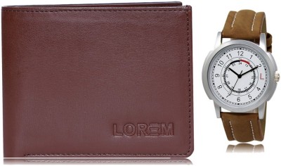 LOREM Men Casual, Formal Brown Artificial Leather Wallet(2 Card Slots, Pack of 2)