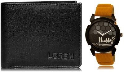 LOREM Men Casual, Formal Black Artificial Leather Wallet(2 Card Slots, Pack of 2)