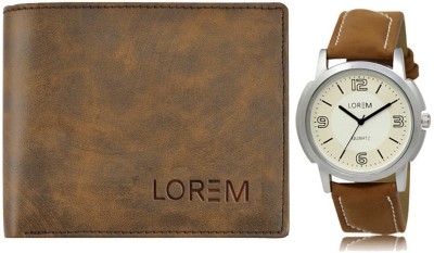 LOREM Men Casual, Formal Brown Artificial Leather Wallet(11 Card Slots, Pack of 2)