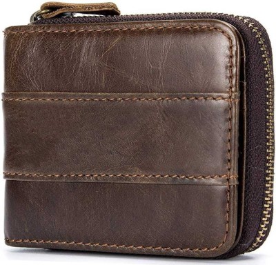 ree cope Men Casual, Trendy, Travel Brown Genuine Leather Wallet(12 Card Slots)