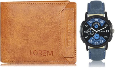 LOREM Men Casual, Formal Beige Artificial Leather Wallet(8 Card Slots, Pack of 2)