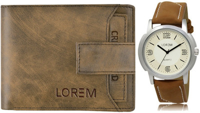 LOREM Men Casual Green Artificial Leather Wallet(7 Card Slots, Pack of 2)