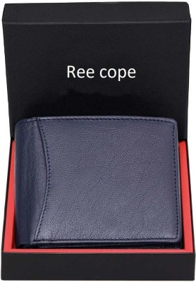 ree cope Men Casual, Trendy, Travel Blue Genuine Leather Wallet(12 Card Slots)