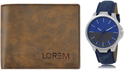 LOREM Men Casual, Formal Brown Artificial Leather Wallet(11 Card Slots, Pack of 2)