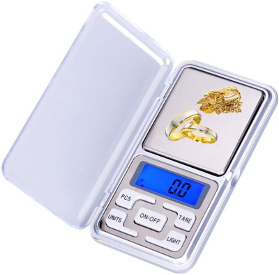 NIVAYO TM-666 Digital Pocket Weighing Scale, Weight Machine with Green Backlight, Silver Body Weighing Scale Weighing Scale(White, Silver, Multicolor)