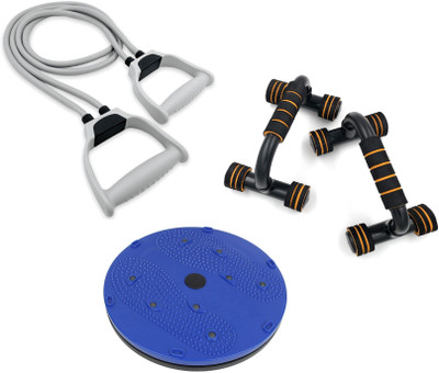 LIVOX Tummy Twister Abdominal ABS Exercise And Toning Resistance Tube, Pushup Bar Ab Exerciser(Multicolor)
