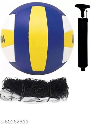 sportivity CLASSIC 18 PANEL GOOD QUALITY WITH NYLON NET AIR PUMP Volleyball - Size: 4(Standard, Pack of 3)