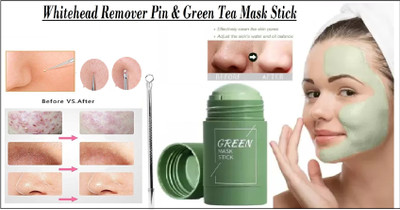 GFSU Green Tea Cleansing Mask Stick for Face For Blackheads, Oil Control & Anti-Acne(2 Items in the set)