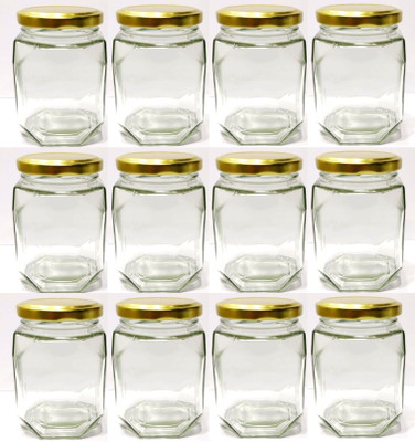 Coozico Glass Grocery Container  - 400 ml(Pack of 12, Clear)