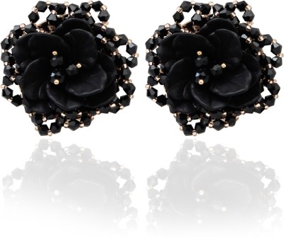 marvelous arts Latest Trendy Western Flower Stone Earrings for Girls and Women Copper Stud Earring