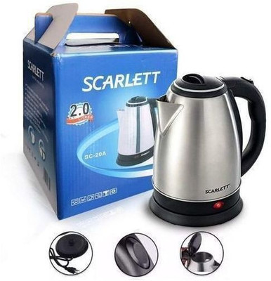 JUBLYN Hot Water Scarlett Electric Kettle 2 Liter Multipurpose Large Size Coffee Maker Electric Kettle(2 L, Silver)