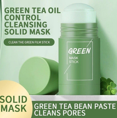 MYEONG All Type of Skin Green Mask Stick, Clean Skin Solid Mask, Green Tea Purifying Clay Stick Mask(40 g)