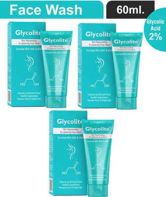 Glycolite Skin Rejuvenating & Lightening  3x60 ml Face Wash(180 ml)