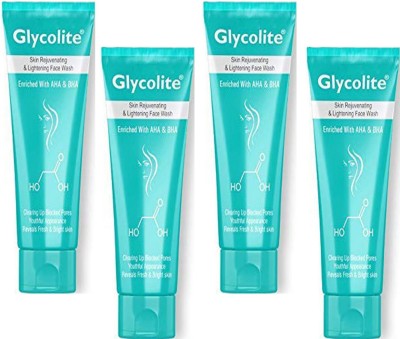 Glycolite Skin fairness Facewash 60 ml (Pack Of 4) Face Wash(240 ml)