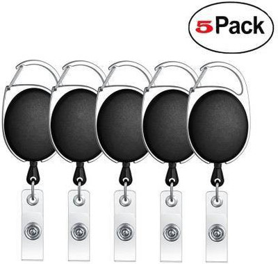 I CARDE Plastic ID Badge Reel(Pack of 5)